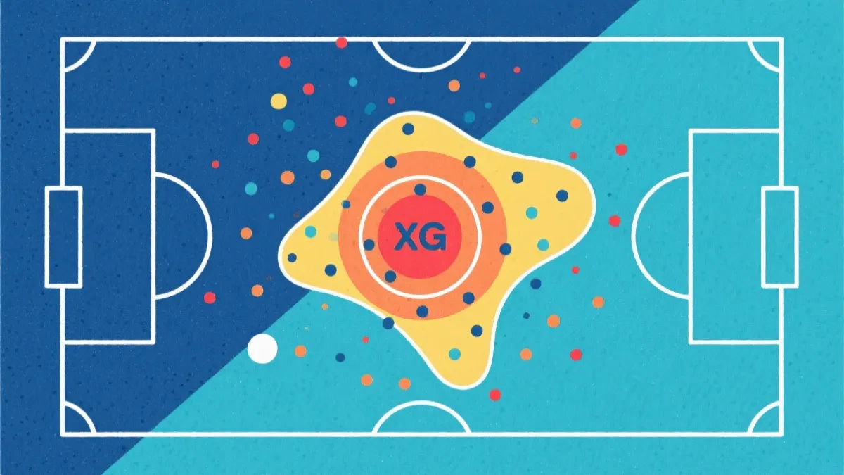 xG散点与射门热区叠加的分析图风格占位图